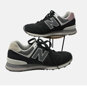 Preowned Men's New Balance 547 Black Pink Cream Suede U574PX2 Sz 7